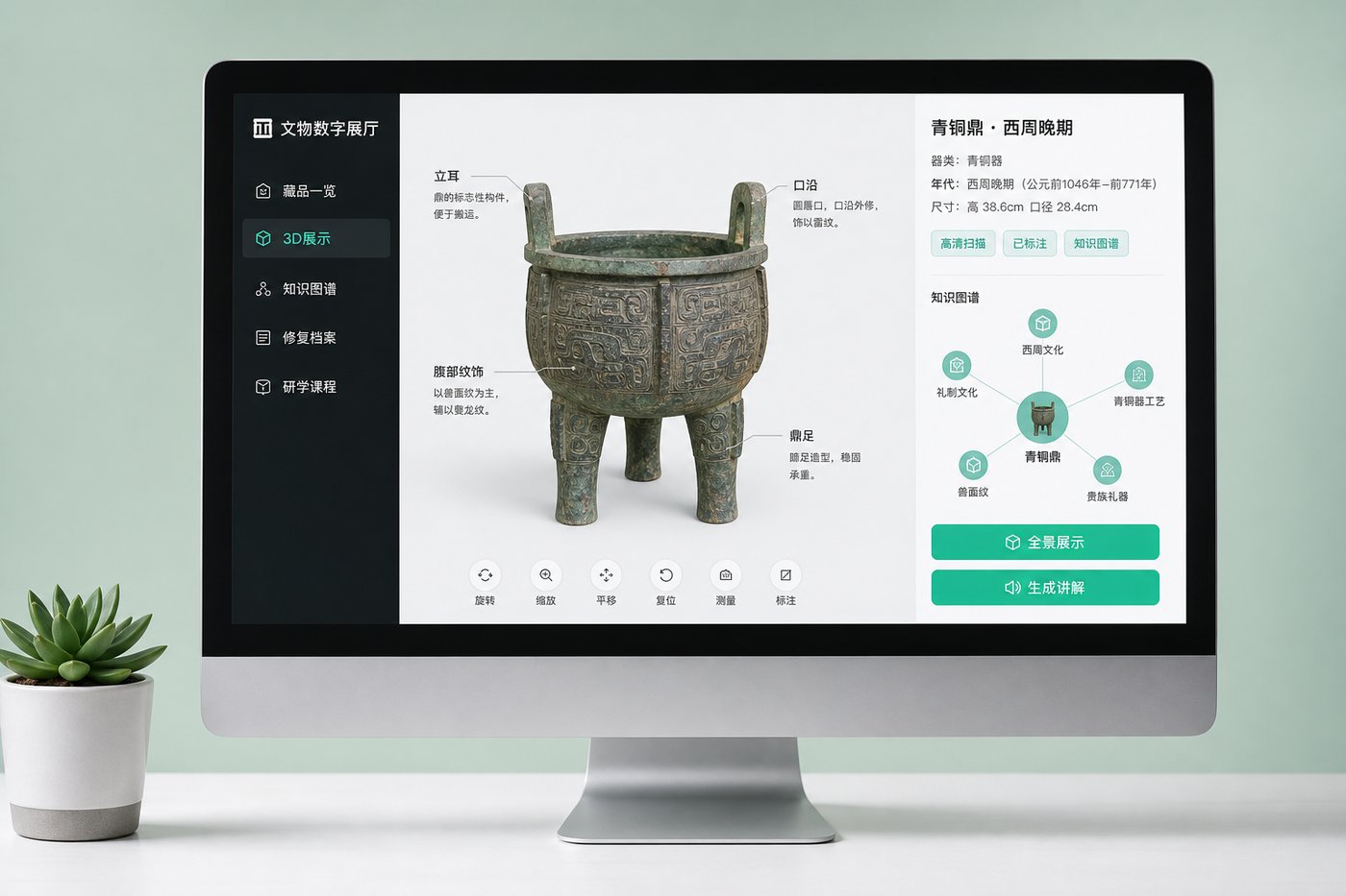 文化遗产数字化：文物 3D 展厅与知识图谱
